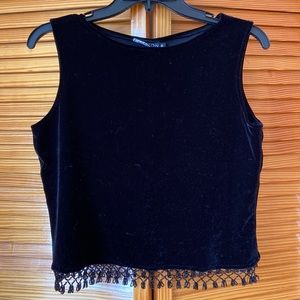black velvet tank top crimson